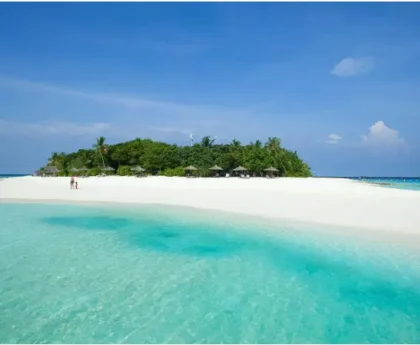 Maldives resort on water